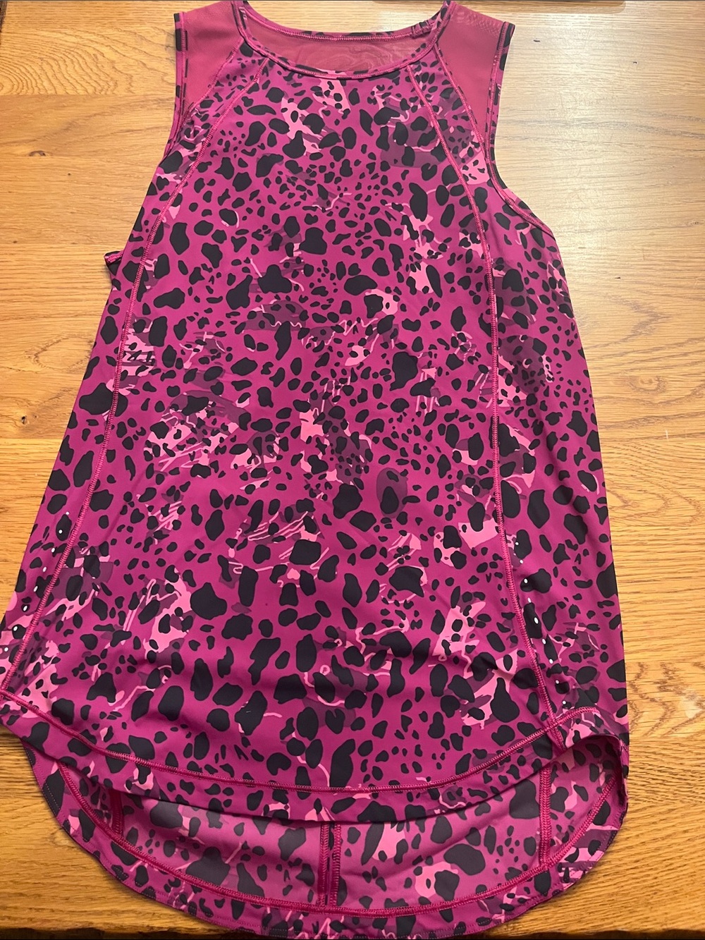 Magenta Leopard Print Active Tank